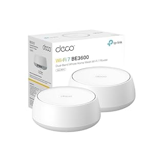 TP-Link Deco 7 BE23 Dual-Band BE3600 WiFi 7 Mesh Wi-Fi System | 4-Stream 3.6 Gbps, 160 Mhz | Covers up to 4,500 Sq.Ft | 2× 2.5G Ports Wired Backhaul | VPN,MLO,AI-Roaming, HomeShield, 2-Pack