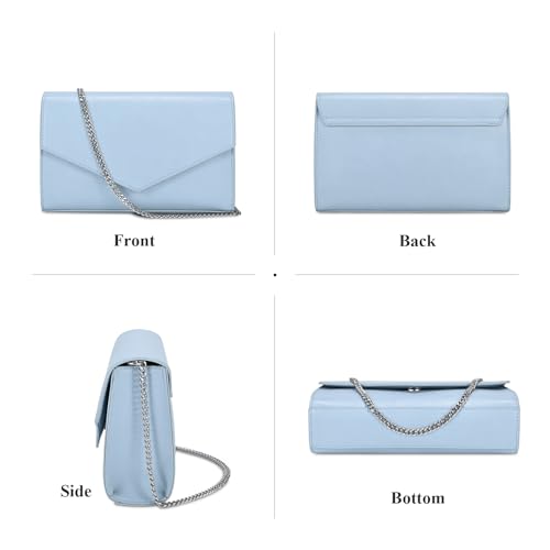 Image of GM LIKKIE Clutch Purses for Women, Evening Crossbody Envelope Handbags | GM LIKKIE Small Faux Leather Shoulder Bag for party, wedding, cocktail and formal date night occasions