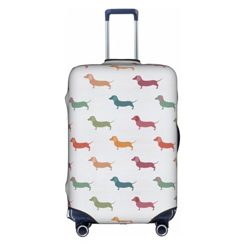 Housse de protection polyester lavable blanc avec motif teckel mignon taille S