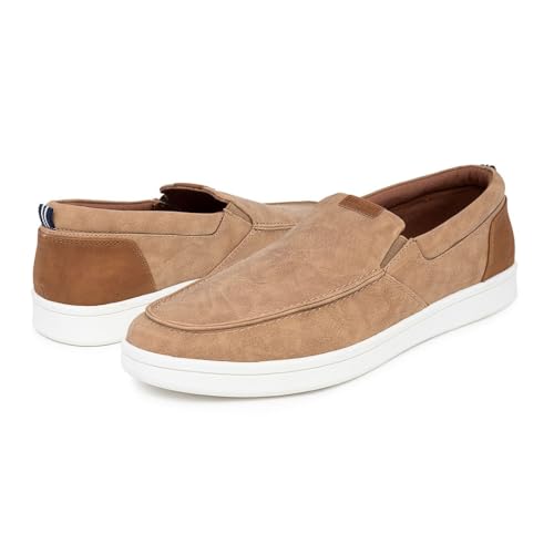Image of Nautica Men's Slip-On Loafers Casual Moc Toe Sneakers Boat Shoes Slipper for Men - Lightweight & Comfortable - Derwin