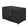 Porch Shield Patio Fire Pit Cover - Waterproof 600D Outdoor Rectangular Fire Table Cover Deck Box Protector - 58 x 24 inch, Black