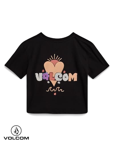 Image of Volcom Girls Crop Top - Short Sleeve Cropped Girls T Shirts Crewneck Summer Tops (Size Runs Small Size Up Recommended)