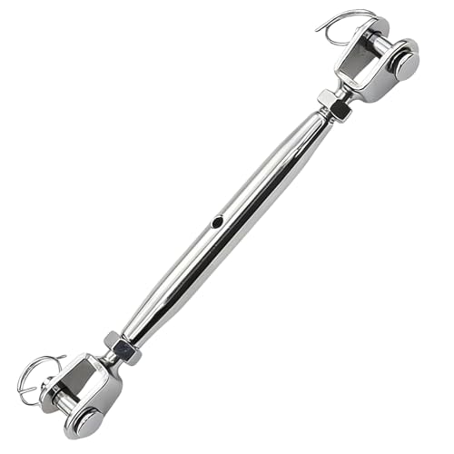 Tensor ajustable de acero inoxidable 304 para cable de alambre, resistencia pesada, 9.8 a 14.2 pulgadas / 25 a 36 cm miniatura 1