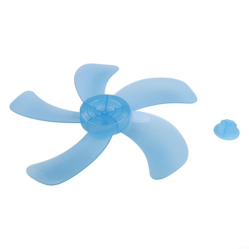 Pieza de repuesto de hoja de ventilador de 16 pulgadas para ventiladores de pedestal, mesa y pared, diseño mejorado de 5 cuchillas con cubierta de tuerca, radio de 20 cm, construcción de plástico