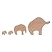GARNECK 4 Pcs di Legno Elefante Padre Madre E Bambino Figurine Mano A Mano- Intagliato Elephant Family Statua Da Collezione Figurine Arti Del Mestiere per Scaffale di Casa Decorazione