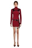 YANVS Adult RE4 Remake Ada Wong Cosplay Costume Halloween Carnival Party Knitted Dress for Women,Medium