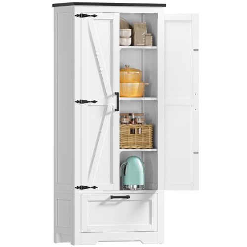 Image of TEENFON Storage Cabinet with Doors & Adjustable Shelf