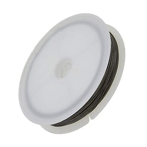 Image of DIY Crafts Rolls 0.38 mm Diameter 148-164 ft Tiger Tail Beading Wires Bright Bead Stringing Wires Stainless Steel Color (Two Pcs 2 Pcs-2 Roll, Silver Tiger Tail Rolls)
