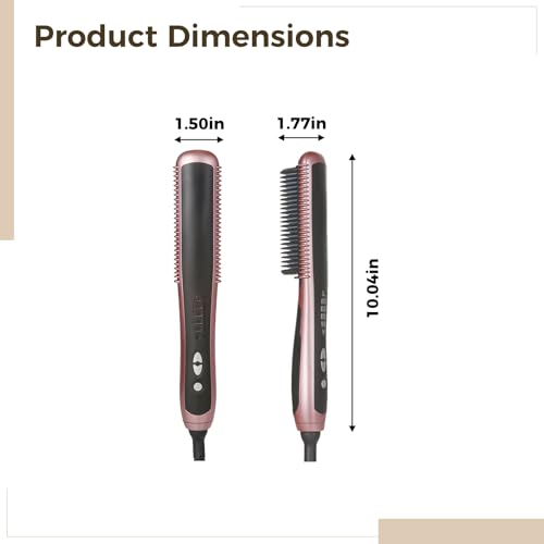 Plancha para el cabello, color rosa, uso dual para rizos y alisado, tecnología turmalina y cerámica miniatura 3