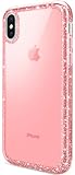 DAUPIN Compatible for iPhone Xs Max Phone Case Colorful Luxury Sparkle Glitter Bling Cover Slim Thin Clear Cases for Women Girls for iPhone Xs Max 6.5 Inch 2018 (Rose Gold)