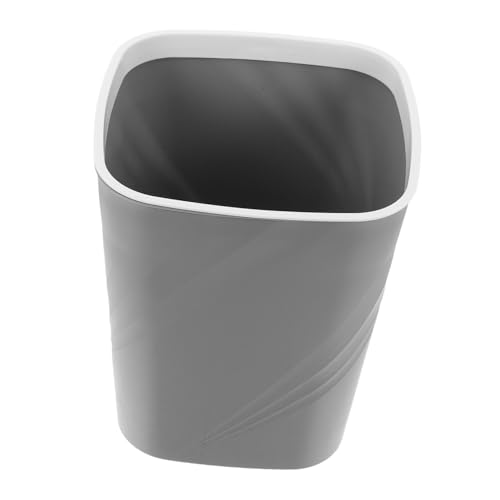 Caneca de basura rectangular de plástico gris OSALADI miniatura 1
