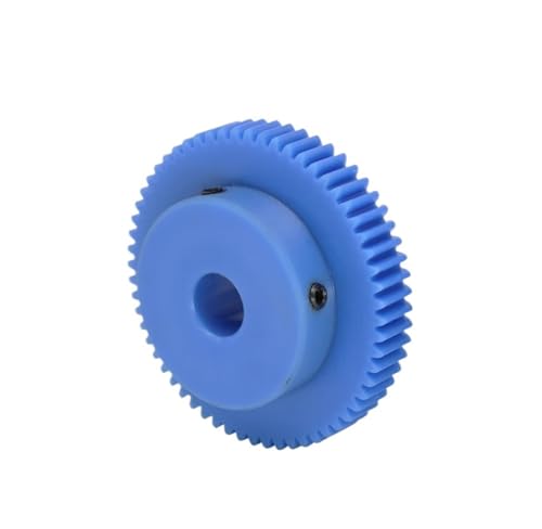 Bevel Gear Pinion Hardware Mechanical 1M-60T Bore Size 6/8/10/12/14/15mm Plastic Gear Teeth Pitch 3.14mm Teeth Height 10mm Blue Spur Gear Transmission Parts(18mm)