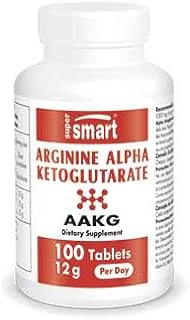 Supersmart - Arginine Alpha Ketoglutarate (AAKG) 1000 mg - Amino Acid Boost Immune System - Support Healthy Cardiovascular System & Muscle Mass | Non-GMO & Gluten Free - 100 Tablets