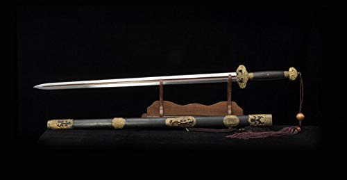GLW Sword Hand Forged Pattern Steel QianKunYu Sword Pure Copper Fittings#5004