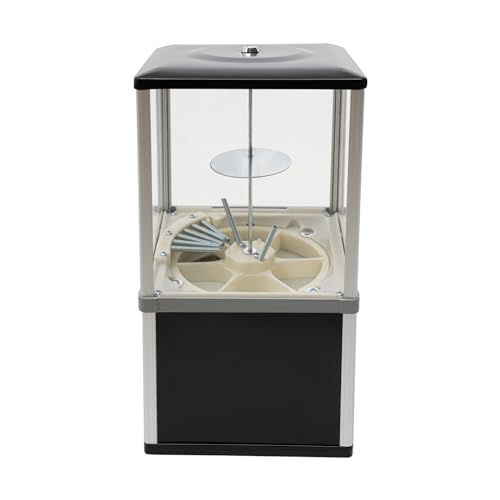 LyeXD Gumball Vending Machine,Huge Load Capacity Candy Gumball Machine Bank, 2 25 Cent Coins Each Side, Gum Ball Vending Machine for 1.77 Gadgets,Candy Vending Machine for 25 Cent Coin Only, Black