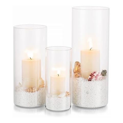 Hurricane Candle Holder Glass Cylinder Set Cover