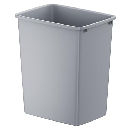 Caneca de Basura Rectangular 35QT para Cocina Gris