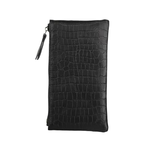 Genuine Leather Wristlet Clutch Wallet Purse Genuine Leather Zipper Vegan Leather Pouch Coin Purse For Women Purses Cell Phone Pocket Credit Card Holder Walle