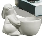 Resin Egg Cups Cute Easter Bunny Design Boiled Egg Holder Kitchen Gadget for Tabletop Counter Dorm Apartment Living Room Bedroom Fun Decorative Breakfast Brunch Kitchen Dining Use