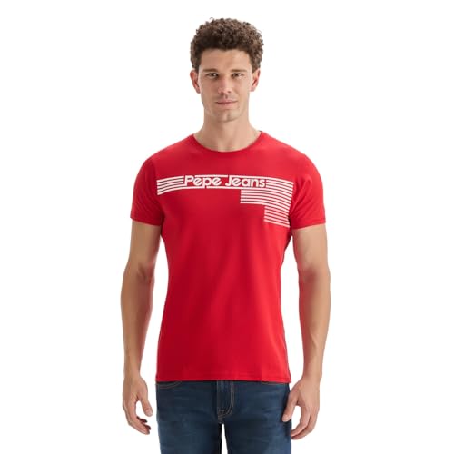 Image of Pepe Jeans Men T-Shirt|Cotton|Slim Fit