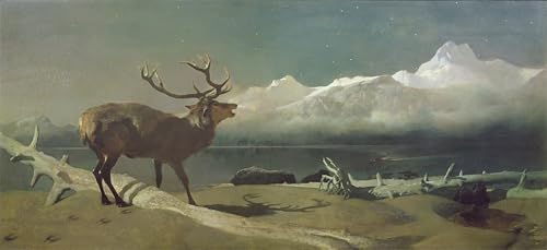 Le défi par Edwin Landseer affiche art décoratif grand format 60x90cm impression toile salon