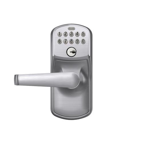 SCHLAGE Brushed Chrome FE595CS V PLY 626 ELA Plymouth Light Commercial Electronic Keypad Lock with Elan Lever(Satin Chrome) - image 8