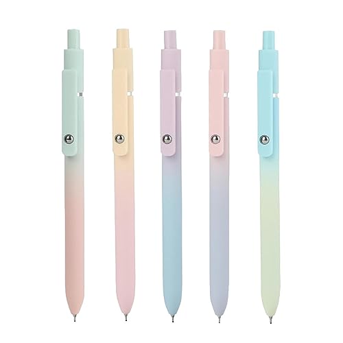 5 bolígrafos retráctiles de gel 0.5 mm tinta negra miniatura 1