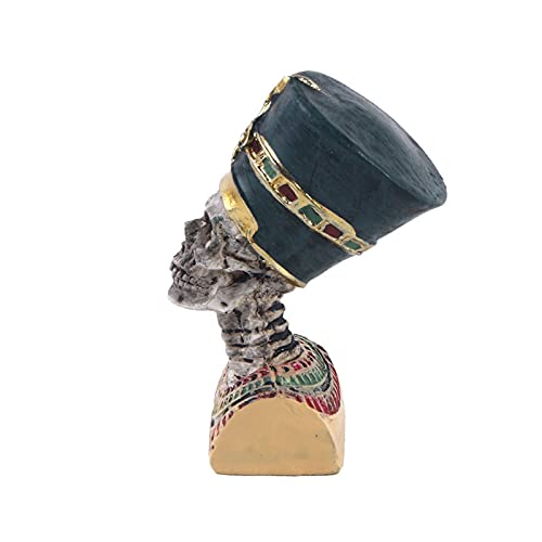 Image of Reptile Tank Ancient Egypt Priest Skull Decorations Aquarium Fish Turtle Lizard Tanks Sculpture Statue Terrarium Egyptian Figurine Decor Collectible Ornament Pet