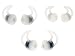 3 Pares de Ojales de Silicona de Recambio compatibles con Auriculares in-Ear Bose QuietComfort 20 QuietComfort 20i QC20 QC20i en S-M- L