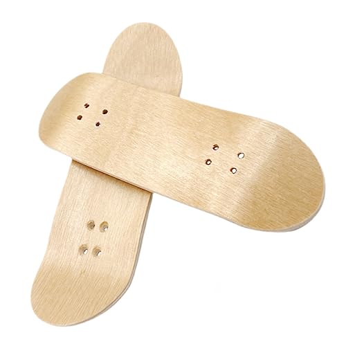 Abaodam Set of 2 DIY Skateboard Decks Pre-Punched Holes Wooden Construction for Finger Skateboarding Enthusiasts