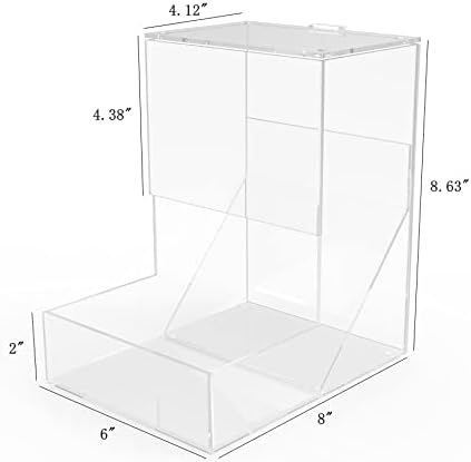 Miniatura 2 de FixtureDisplays Dispensador de gravedad de 6 pulgadas de ancho x 8.6 pulgadas de alto x 8 pulgadas de profundidad, compartimento de plástico