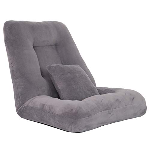 Always insist on success 14-Gear Adjustable Lazy Sofa Foldable Game Chair, Bay Window Chair (Color :