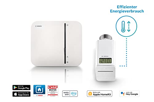 Bosch Smart Home Starter Set Heizen, mit App Steuerung, kompatibel mit Apple Homekit, Amazon Alexa und Google Assistant - Amazon Edition