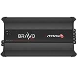 Stetsom Bravo BASS 8000 1 Ohm Mono Subwoofer Car Audio Amplifier, 8000.1 8K Watts RMS, 1Ω Stable, Sound Quality, 8000x1, Crossover & Bass Boost 8000W Sub Amp, Smart Coolers