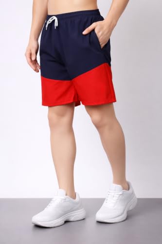 Image of London Hills Men's Sports Running Shorts Lightweight Quick Dry Gym Workout Training Shorts with Zipper Side Pockets Elastic Waist Adjustable Drawstring Athletic Activewear Running Jogging Fitness Yoga