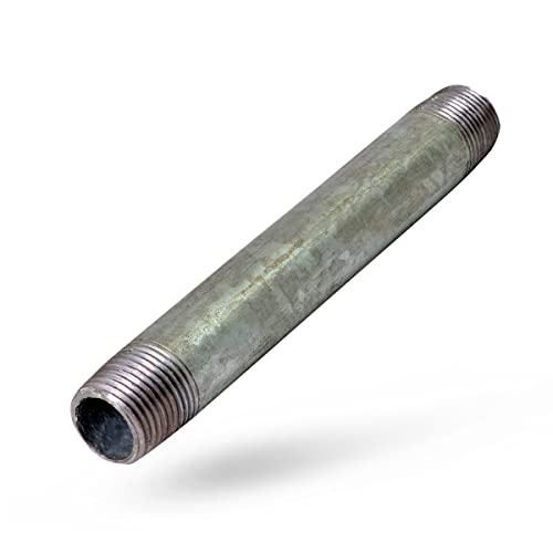 Supply Giant"OQHM2090 Nipple Pipe, 2"" x 9"", Galvanized"