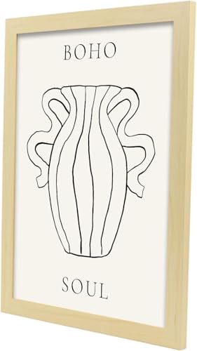 Nacnic Jarrón de cloisonne Lamina. En Jarrones espirituales Poster. Cuadros decorativos estéticos para su sala de estar, dormitorio, hogar Tamaños A3 con marcos de madera ligera