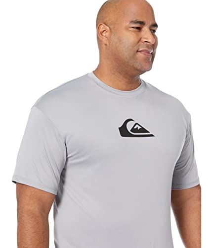 Quiksilver Men's Standard Solid Streak Ss Short Sleeve Surf Tee Shirt Rashguard, Sleet, Medium3