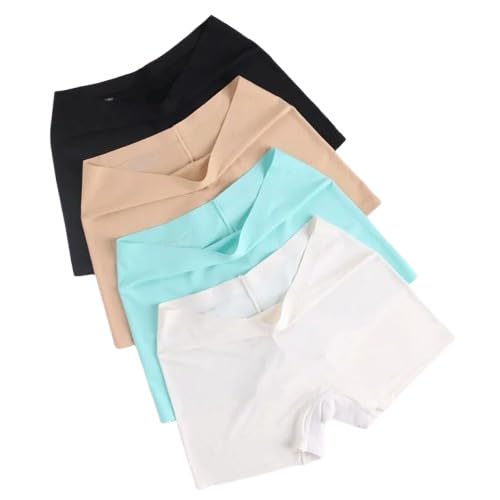 SunFlux® Women's Boyshort High Waist Boxers Seamless Stretchy Full Coverage Underwear for Ladies Pack of 4-picture-17