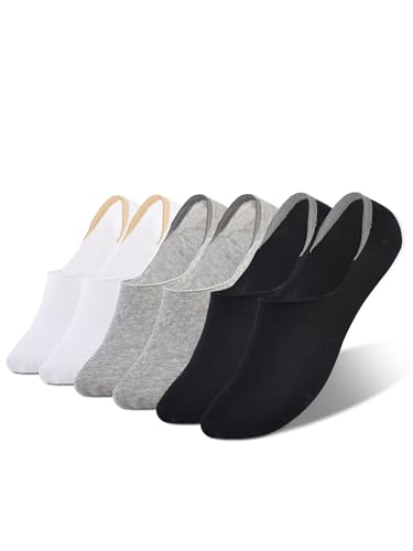 No Show Socks Women Low Socks Non Slip Flat Boat Line Socks Thin Invisible Liner Casual Low Cut Socks 3/6 Pairs