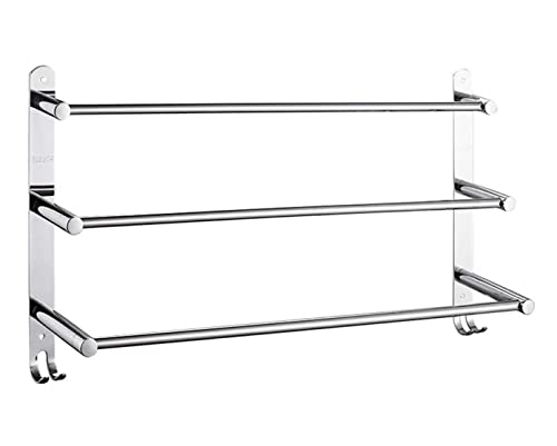 GOOPEEG Decoración de Baño Toallero Toallero De 3 Niveles, Toallero De Acero Inoxidable 304, Toallero Montado En La Pared para Baño, Toallero para Balcón Y Baño Mueble de Baño(80cm)