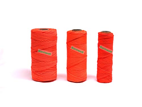 Barnwell Fluorescent Hi-Vis Orange Braided Nylon Masons Builders Brick Block Line Bricklayers (1000ft (300m))
