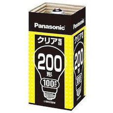 パナソニック シリカ電球 200W形 新品8個セット Amazon | パナソニック クリア電球 100V 200W E26口金 L100V200W