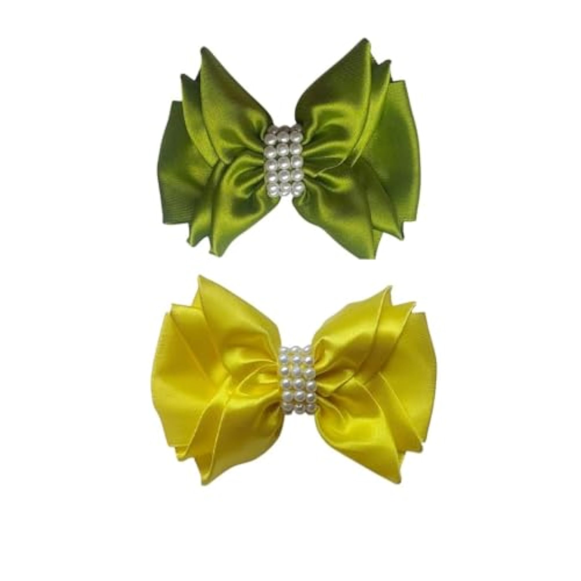 Charming Satin Flower Alligator Hair Clip Pack of 2