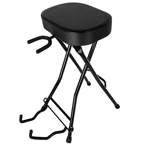 DACUN Certificat de sécurité Support de Guitare avec Tabouret, siège en métal Noir Pliable, Cadeaux de Musiciens garçons… - Les Beatles, Paul McCartney, John Lennon, RIngo Starr, George Harrison DACUN Certificat de sécurité Support de Guitare avec Tabouret, siège en métal Noir Pliable, Cadeaux de Musiciens garçons…