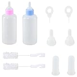 NIOMICO Kätzchenflasche Fütterungskit, kleine Kätzchenflasche mit Reinigungsbürste und...