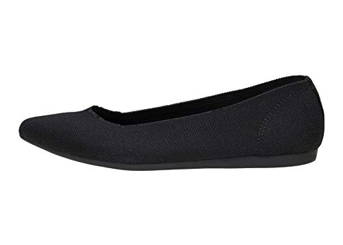 CUSHIONAIRE Women's Ensley Knit Flat +Memory Foam and Wide Widths Available4