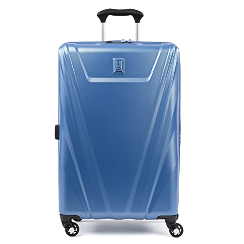 Travelpro Maxlite 5 - Hardside Expandable Spinner Wheel Luggage, Azure Blue, Checked-Medium 25-Inch