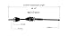 GSP NCV73511 CV Axle Shaft Assembly - Right Front (Passenger Side)