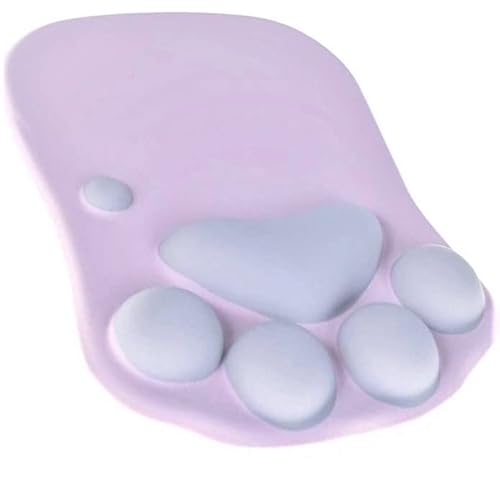 Cute Cat Paw Mouse Pad With Wrist Support Cushion - Soft Silicon Wrist Rest Mousepad Ergonomic Computer Mouse Pads Mac Laptop Mouse Pads Mouse Mat Desk Accessories (Pink) #TOP3